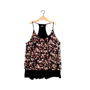 Women's Love J Floral Print Racer Tank Top